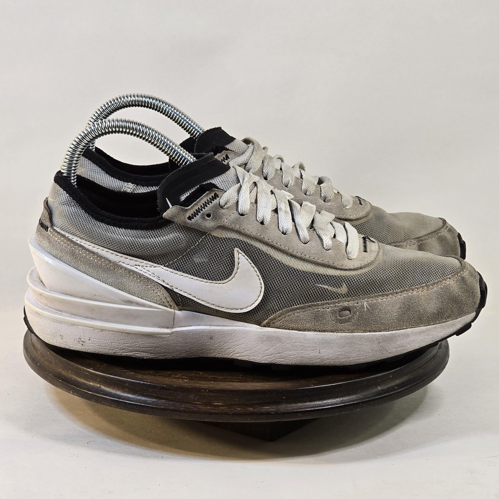 Nike Waffle One Shoes Mens Size 6Y DC0481-100 Mesh Suede Running Sneakers